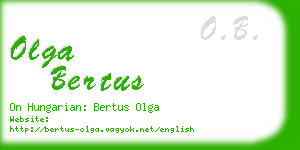 olga bertus business card